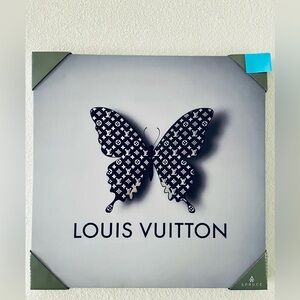 Louis Vuitton Black-Silver Butterfly 🦋 Wall Decor Art Canvas by Spruce